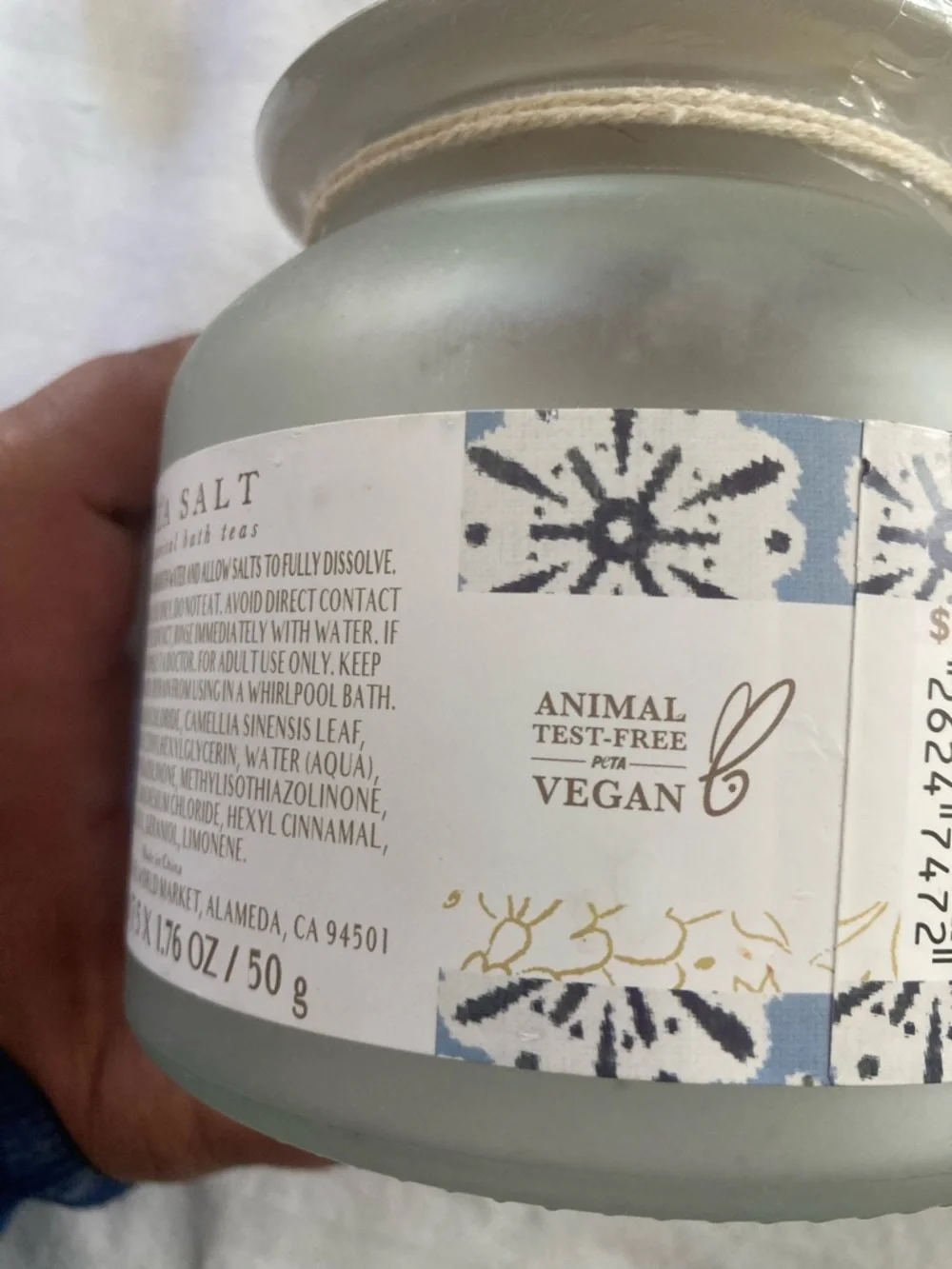 Jar of Sea Salt Bath Teas
